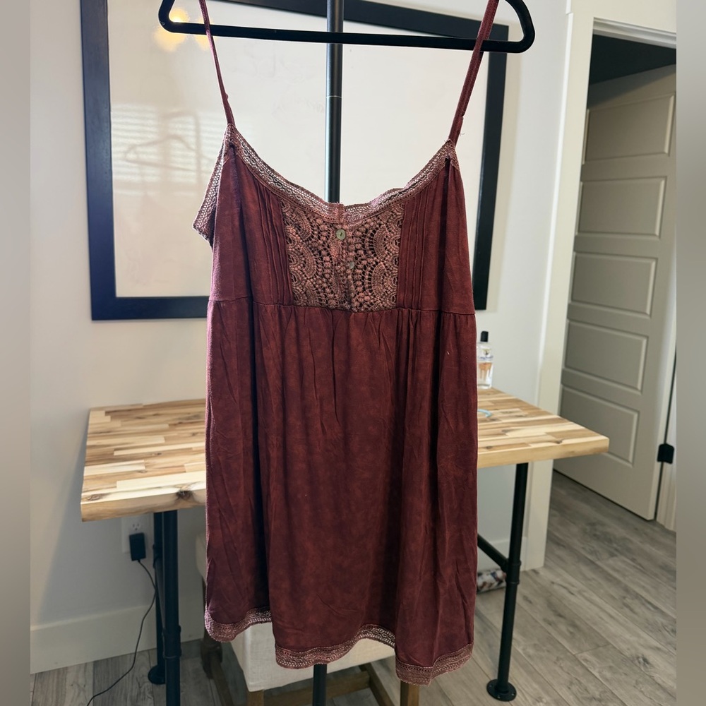 Spirit Burgundy Lace Women's Camisole NWOT